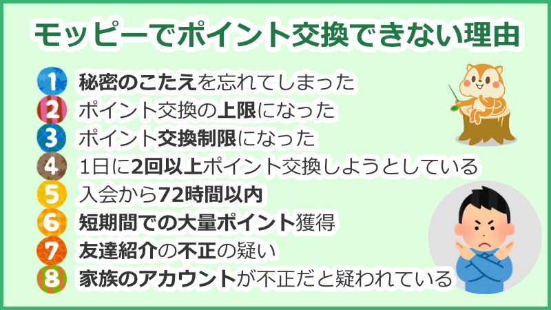モッピーでポイント交換できない ポイント交換制限について ポイントサイト比較ガイド