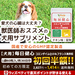 犬の心臓病サプリ コエンザイムq10 フランス海岸松 毎日健心のポイントサイト比較 ポイントサイト比較ガイド