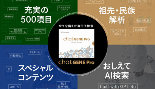chatGENE Pro（チャットジーンプロ）遺伝子検査キットのポイントサイト比較