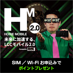 HORIE MOBILE（ホリエモバイル）のポイントサイト比較
